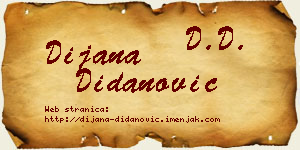 Dijana Didanović vizit kartica